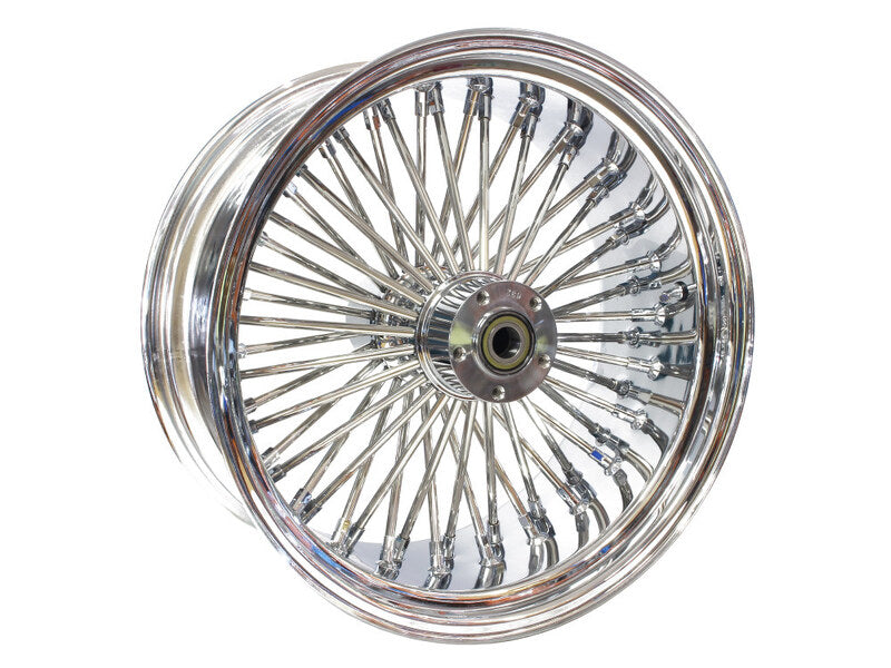 Attitude Inc Wheel, Rear, MaxSpoke, Chrome/Chrome, For Harley-Davidson , 18 x 10.5 in, 1'' Axle, Each