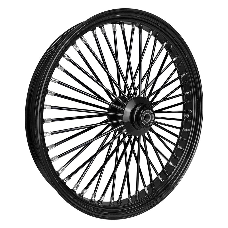 Attitude Inc Wheel, Front, MaxSpoke, Black/Black. For Harley-Davidson , 16 x 3.5 in, Dual Disc, 3/4'' Axle, Each
