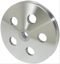 Proflow Power Steering Pulley, V-belt Style, Single Groove, Type 2 Pump .665in Press Fit, 5.80 in. O.D, Chev, Aluminum Polished,