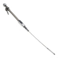 Proflow Engine Dipstick, Braided Stainless Steel, Tumble Polished, Press-In, For Ford, Small Block Windsor, Each