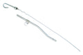 Proflow Engine Oil Dipstick with Tube, Fits Into Timing Cover, Steel, Chrome, SBF, Windsor V8, 289, 302, Each