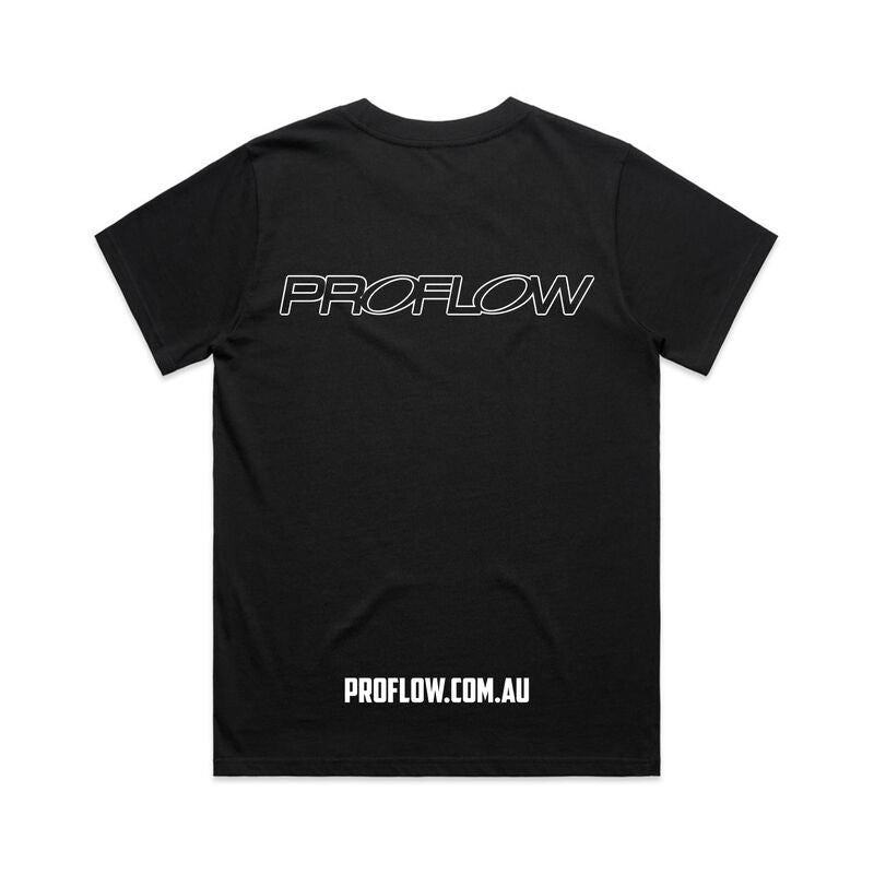Proflow Logo T-Shirt, Cotton, Black, Women's Medium Each