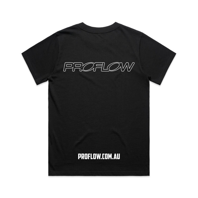 Proflow Logo T-Shirt, Cotton, Black, Women's Extra Small, Each