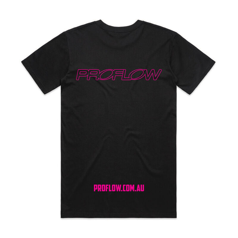 Proflow Pink Logo T-Shirt, Cotton, Men's 2XL, Each