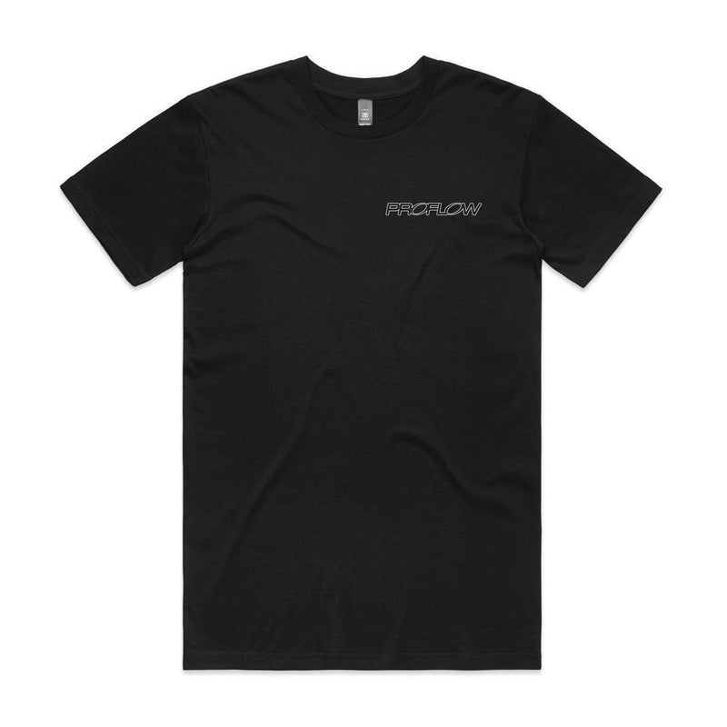 Proflow Logo T-Shirt, Cotton, Black, Men's 4XL, Each