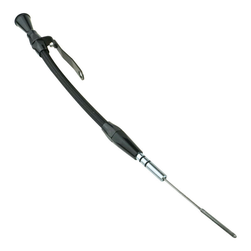 Proflow Engine Dipstick, Braided Stainless Steel Black, Billet Handle, For Holden V8 69 on, 253 308,