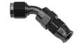 Proflow 1/2in. Tube 45 Degree To Female -08AN Hose End Tube Adaptor, Black
