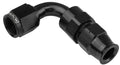 Proflow 1/2in. Tube 90 Degree To Female -08AN Hose End Tube Adaptor, Black