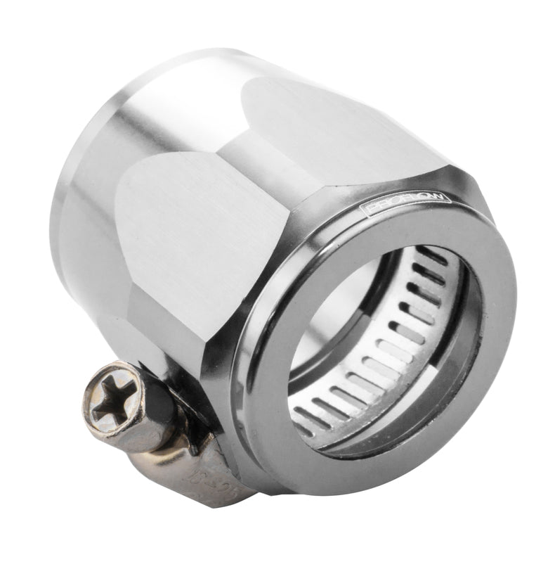 Proflow Aluminium Hex Hose Finisher Clamp 28.5mm ID, Silver