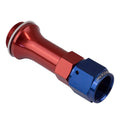 Proflow Carburettor Inlet Hose End Female -08AN To 7/8 x 20 For Holley 3in, Blue/Red