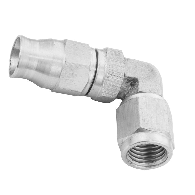 Proflow Steel 90 Degree Hose End Hose End For -04AN PTFE Hose Zinc Coated