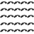 Proflow Bulk Pack Aluminium 90 Degree Hose End -06AN PTFE Hose, Black, 25pc