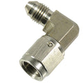 Proflow Stainless Steel Brake Adaptor 90 Degree Male -03AN To Female -03