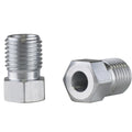 Proflow Brake Hard Line Tube Nut 3/8"in-24 Steel, For 3/16in Pipe, Qty 2