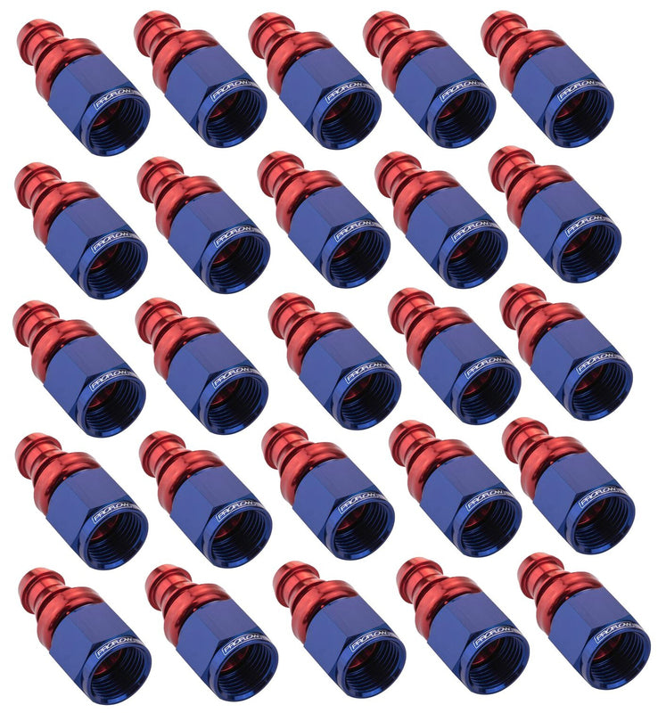 Proflow Bulk Pack Straight Push On Hose End -06AN, 25pc