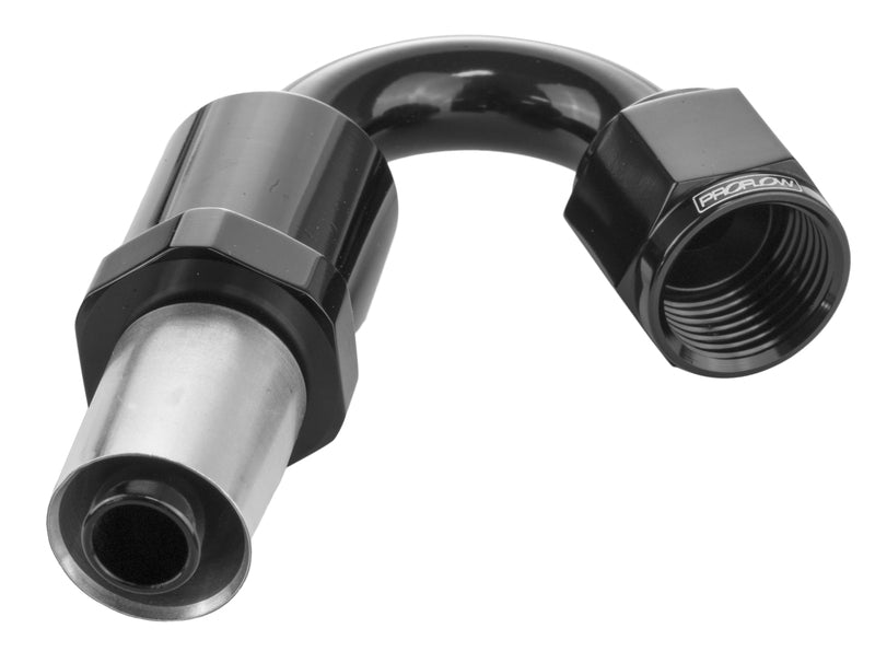 Proflow Crimp Hose End 150 Degree -12AN, Black