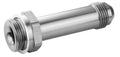 Proflow Fitting Inlet Fuel Adaptor Male Holley Fuel Bowl 7/8 x 20 To -08AN Male 3in, Silver
