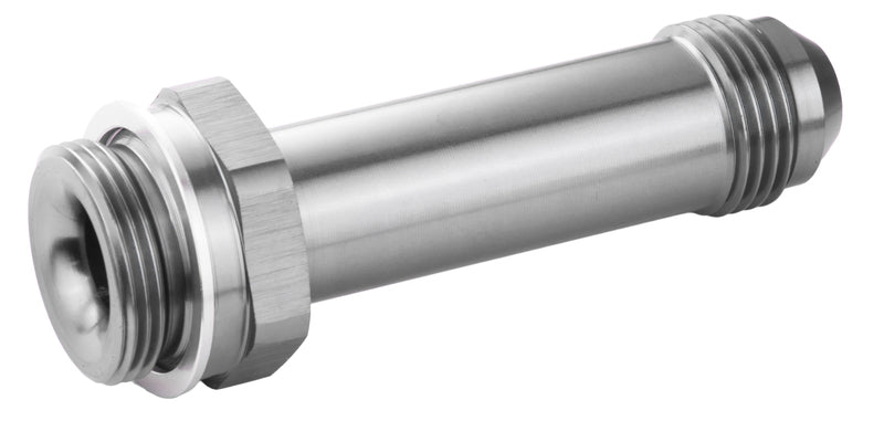 Proflow Fitting Inlet Fuel Adaptor Male Holley Fuel Bowl 7/8 x 20 To -08AN Male 3in, Silver
