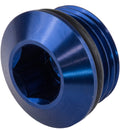 Proflow AN Port Plug, Low Profile Allen Key M16 x 1.50, Blue