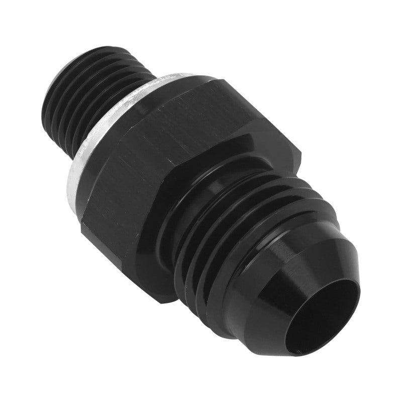 Proflow Fitting Adaptor, Some Ford C4/C10 Transmission 1/8'' NPSM Straight To -06AN, Black, Each