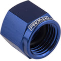 Proflow Fitting Aluminium AN Flare Cap -08AN, Blue