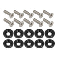 Proflow Billet Dress Up & Fender Washer Kits, 1/4'' UNC x 3/4'', Black, 10-Pack