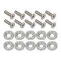 Proflow Billet Dress Up & Fender Washer Kits, 1/4'' UNC x 3/4'', Polished, 10-Pack