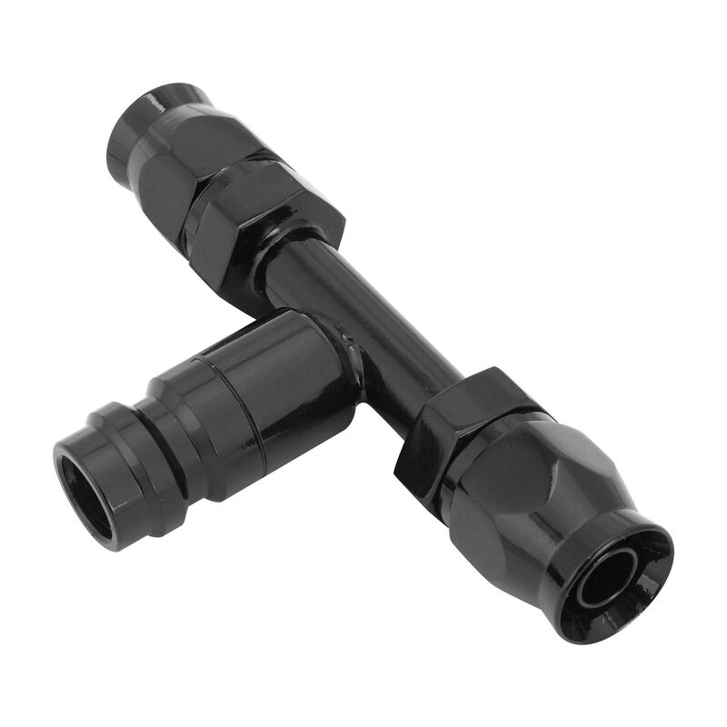 Proflow Hose End Air Conditioning 304 Stainless Straight Inline Charge Port -06, Black