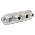 Proflow Firewall Bulkhead Aluminium Air Con 4 Port #10, #6 Inline, Polished