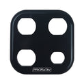 Proflow Bulkhead Aluminium Plates 4 Port Square, 3x #10 and 1x #6 A/C Fitting, Black