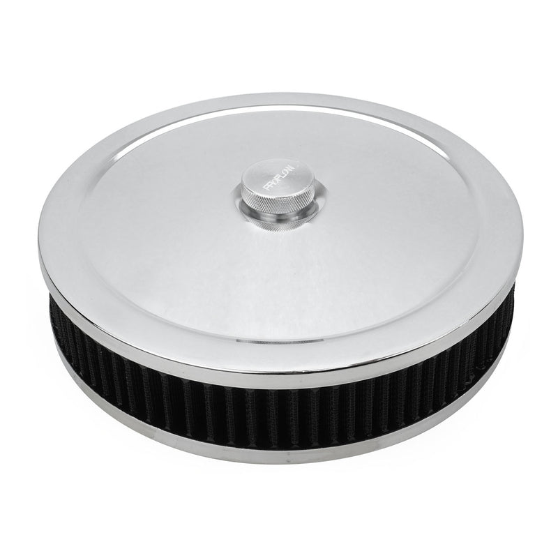 Proflow Air Filter Assembly Round 9in. x 2in, Chrome