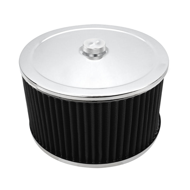 Proflow Air Filter Assembly Round 9in. x 4in, Chrome