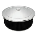 Proflow Air Filter Assembly Round 14in. x 4in, Chrome, Recessed Base, Each