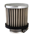 Proflow Breather Filter Clamp On, 75mm High, Rubber Base Suit 1.5in. Tube, Chrome