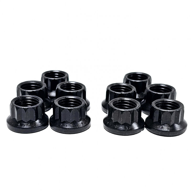 Proflow Nut, Flange Nut, 7/16"-20 x 1/2" Wrenching, 12pt, 10 Piece