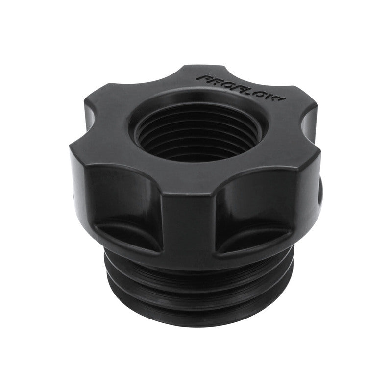 Proflow Oil Cap Breather, For Ford Falcon Barra 4.0L, -10AN, Screw-on, Billet Aluminium, Black