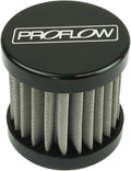 Proflow Oil Breather Filter Billet -06AN Female Thread, 40x40mm, Black
