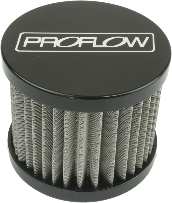 Proflow Oil Breather Filter Billet -08AN Female Thread, 60x50mm, Black
