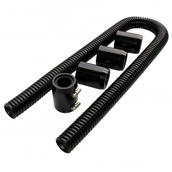 Proflow Radiator Hose Flexible, Stainless Steel Black Kit, 48in. Length, 34/38mm Adaptors
