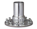 Proflow Fuel Filler Neck Aluminium Polished, Straight 2 in. Diameter, 12-Bolt Flange, 4.75'' PCD, Each