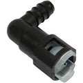 Proflow Fuel Line Connectors, Nylon 3/8in. Female QR 90 Degree To 3/8in. (10mm) Barb, Each