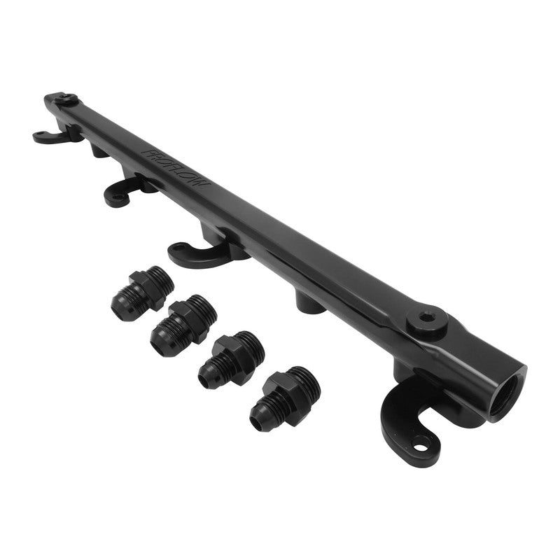 Proflow Fuel Rail Kit, Ford Falcon FG XR6 Turbo Barra, -08AN ORB, Billet Aluminium, Black Anodised