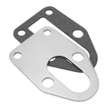Proflow Fuel Pump Backing Plate, Suit Small Block Chevrolet, w/Gasket, Chrome Steel, Each