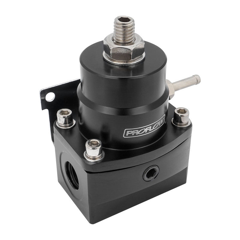 Proflow Fuel Pressure Regulator, EFI Economy Black, Billet 40-65 PSI, -06AN Ports