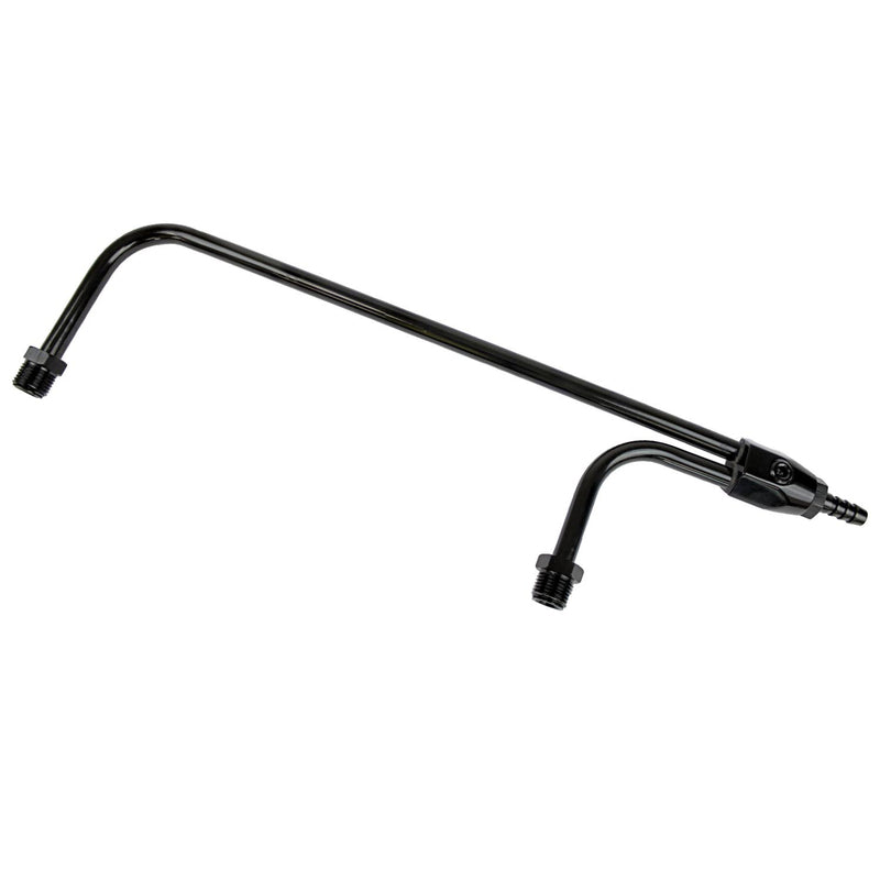 Proflow Fuel Line, Aluminium Anodised Black, -6AN ORB To 3/8 Barb Inlet Fitting, 1/8 NPT Gauge Port, Holley 4150