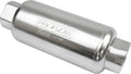 Proflow Fuel Filter, Inline Mount, Billet Aluminium, Silver Anodised, 10 Microns, 88mm Total Length -8 AN Inlet/Outlet, Each