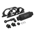 Proflow Fuel Pump Cradle Bracket Kit, Billet, With Fuel Filter, AN10 & AN6 Adaptors, Black