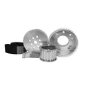 Proflow Gilmer Belt Drive Kit, For SB Chrysler/Mopar 318/340/360, Billet Aluminium, Silver Anodised