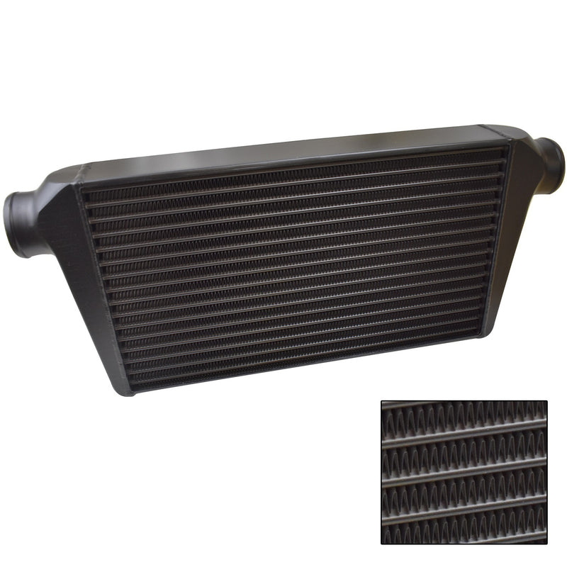 Proflow Intercooler Race Series, Universal Bar & Plate, 600 x 300 x 125mm, 3in. Outlets, Aluminium Black