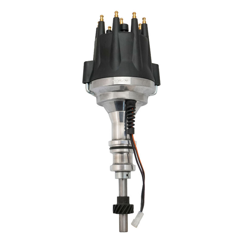 Proflow Distributor, SB Ford 351 Windsor, Pro Series Magnetic Pickup, Mechanical Advance, Black Cap, Each